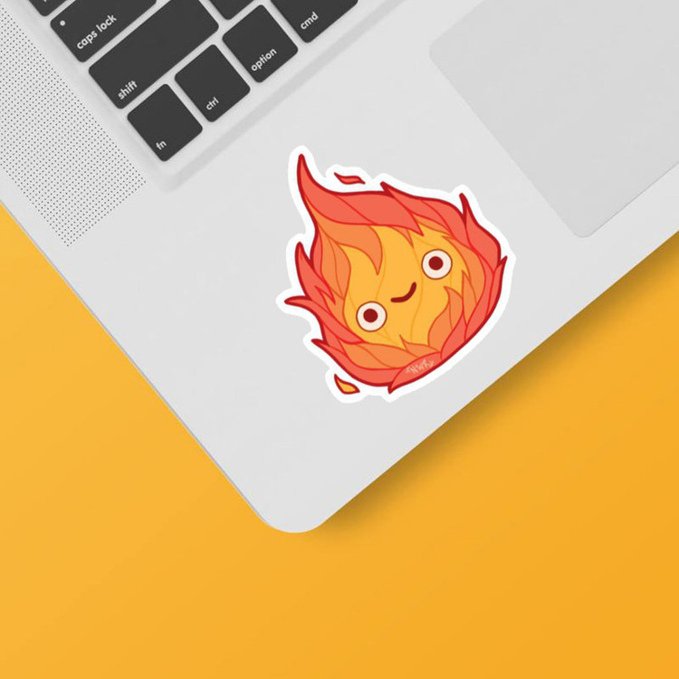 استیکر لپ تاپ و موبایل بووم طرح انیمه Calcifer کد N4