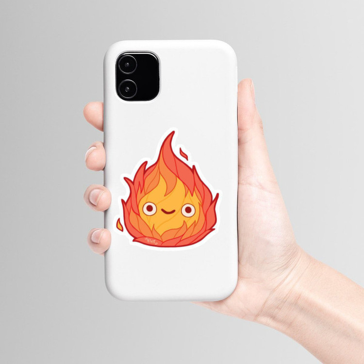 استیکر لپ تاپ و موبایل بووم طرح انیمه Calcifer کد N4