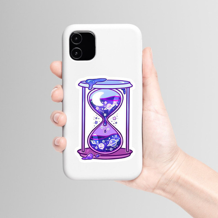 استیکر لپ تاپ و موبایل بووم طرح ساعت شنی کد M6