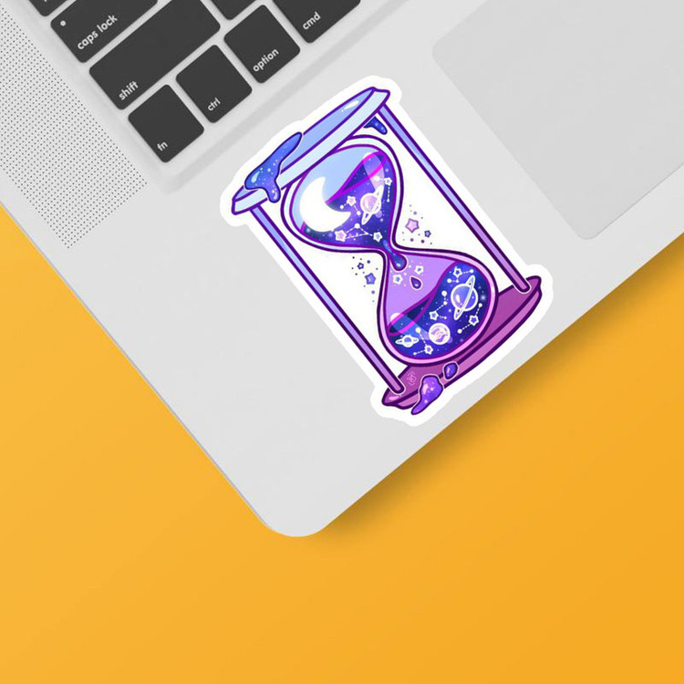 استیکر لپ تاپ و موبایل بووم طرح ساعت شنی کد M6