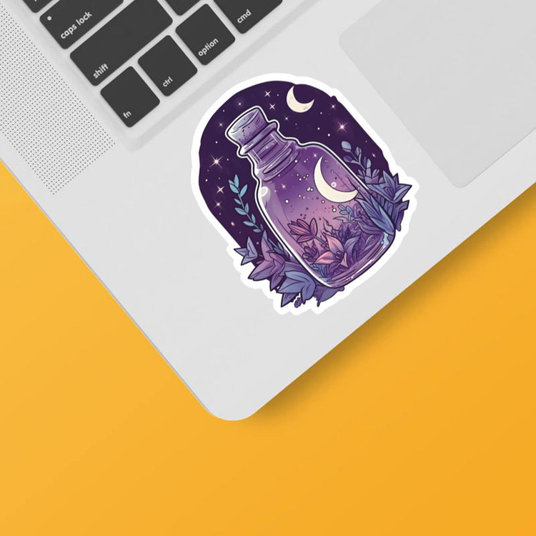 استیکر لپ تاپ و موبایل بووم طرح شب مهتابی کد M10
