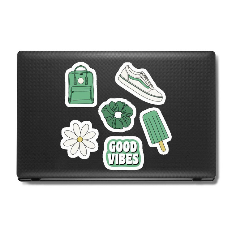 استیکر لپ تاپ و موبایل بووم طرح حال خوب کد M38 مدل Good vibe مجموعه 6 عددی