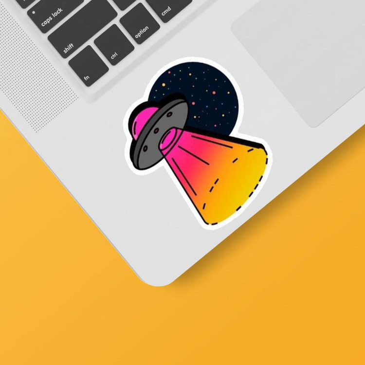 استیکر لپ تاپ و موبایل بووم طرح UFO کد M11