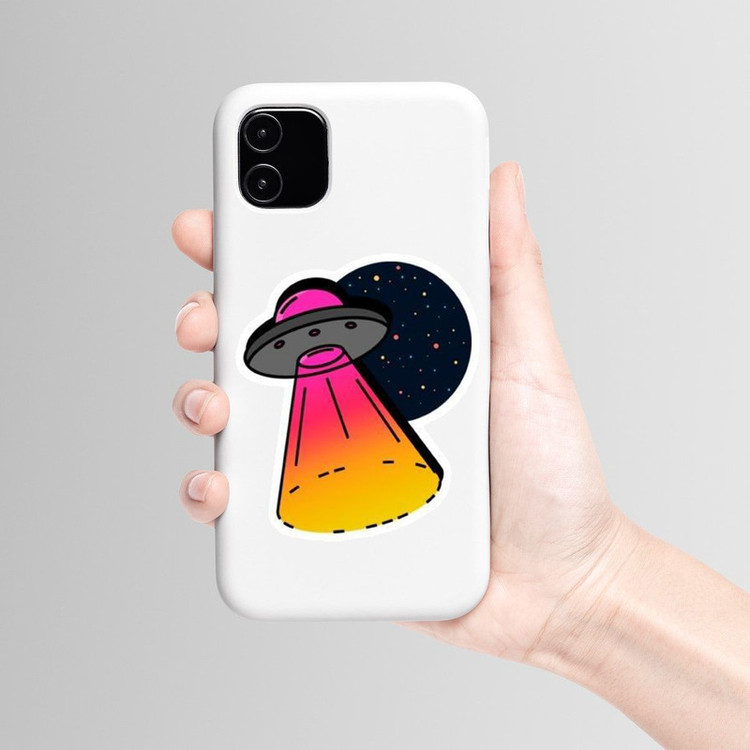 استیکر لپ تاپ و موبایل بووم طرح UFO کد M11
