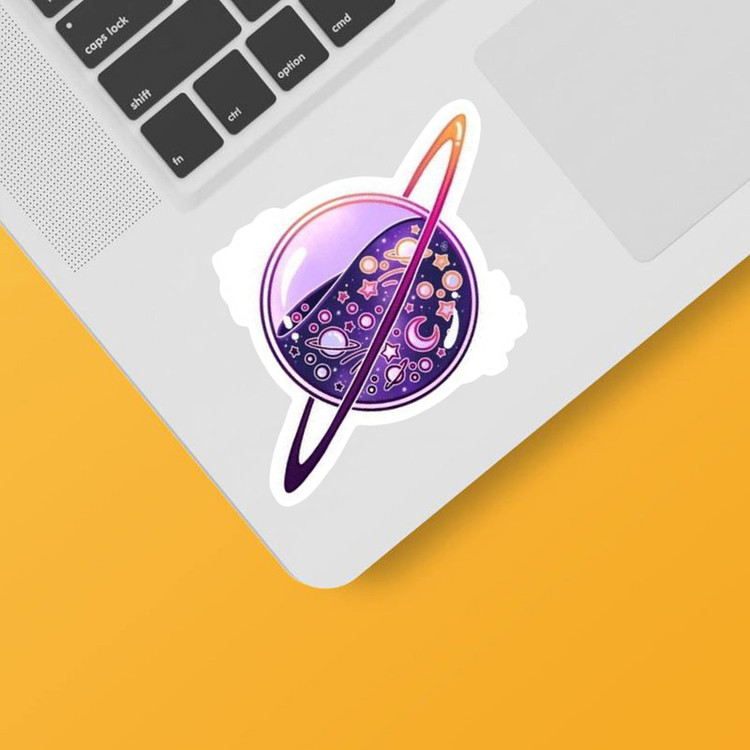 استیکر لپ تاپ و موبایل بووم طرح سیاره کد M33