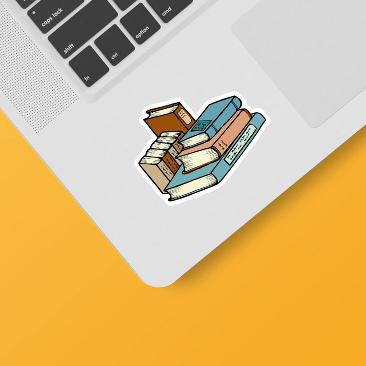 استیکر لپ تاپ و موبایل بووم طرح کتاب کد N10