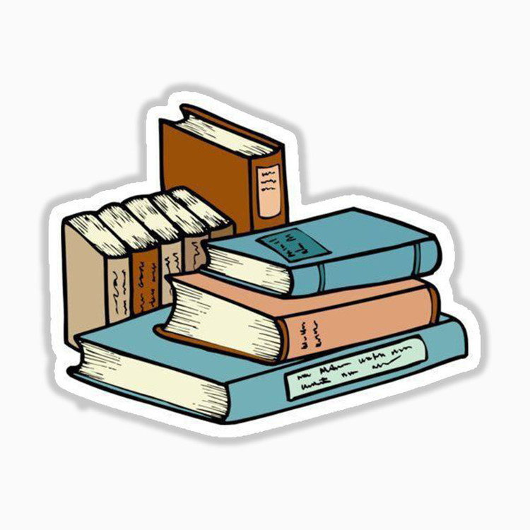 استیکر لپ تاپ و موبایل بووم طرح کتاب کد N10