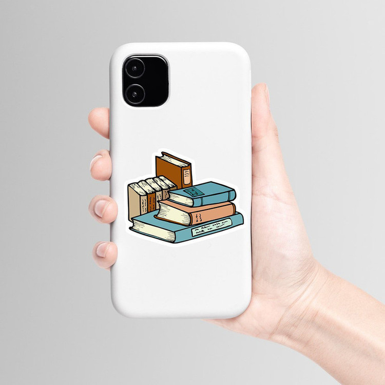 استیکر لپ تاپ و موبایل بووم طرح کتاب کد N10