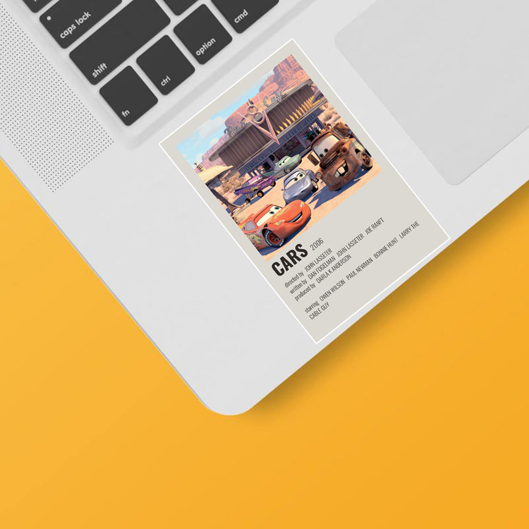 استیکر لپ تاپ و موبایل بووم طرح کارتون ماشین ها کد N29
