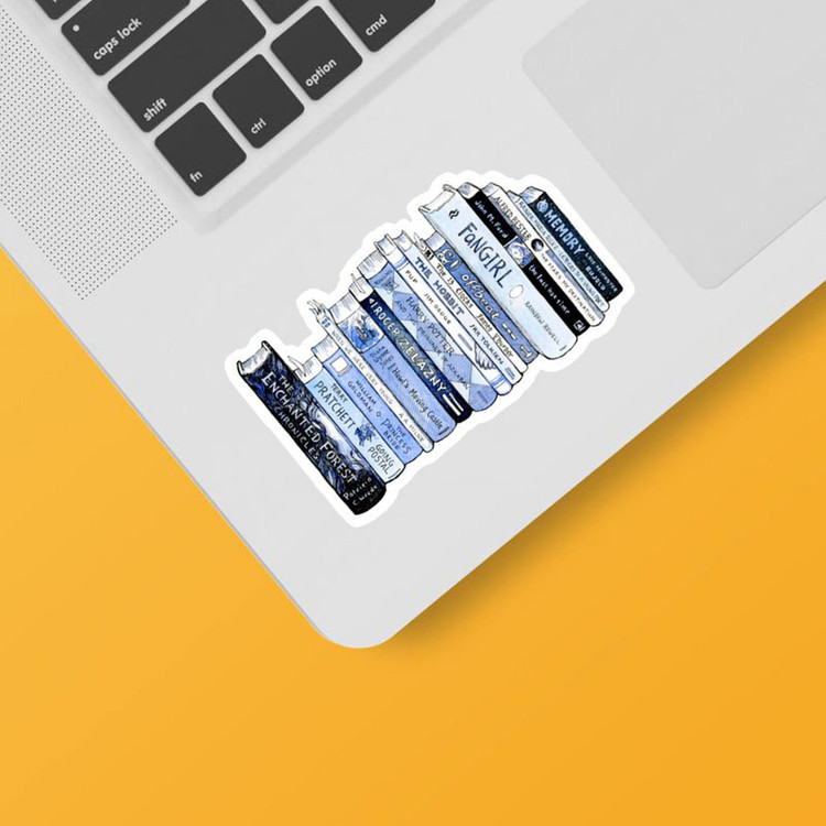 استیکر لپ تاپ و موبایل بووم طرح کتاب کد N40