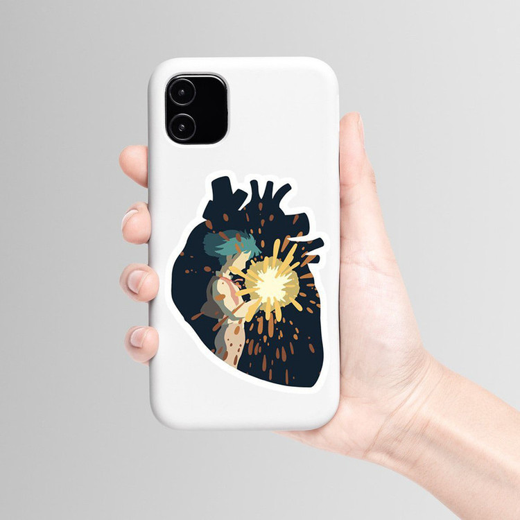 استیکر لپ تاپ و موبایل بووم طرح انیمه شهر ارواح مدل Heart کد N22