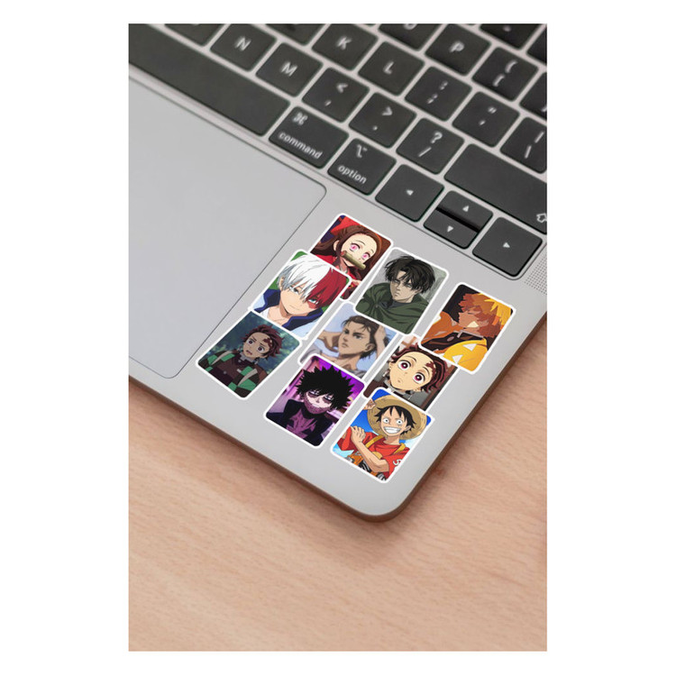 استیکر لپ تاپ و موبایل گوفی طرح انیمه مدل Anime کد 32 مجموعه 9 عددی