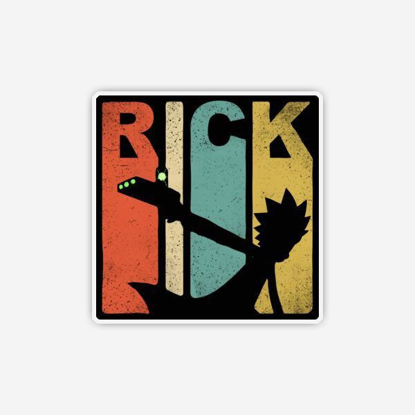 استیکر لپ تاپ و موبایل گوفی طرح ریک و مورتی مدل Rick RBY