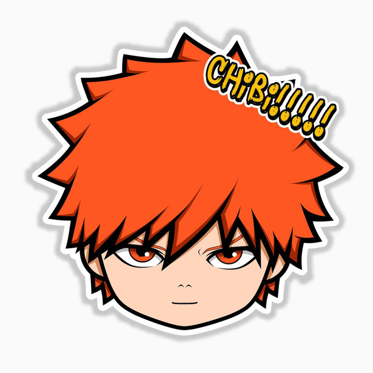 استیکر لپ تاپ و موبایل بووم طرح کارکتر انیمه مدل Chibi کد MM66