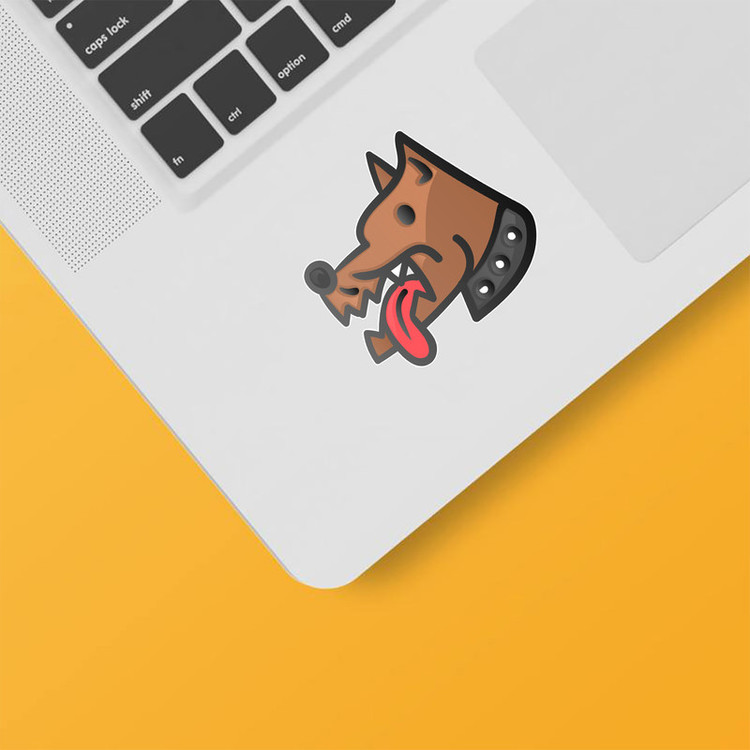 استیکر لپ تاپ و موبایل بووم طرح سگ کد MR01