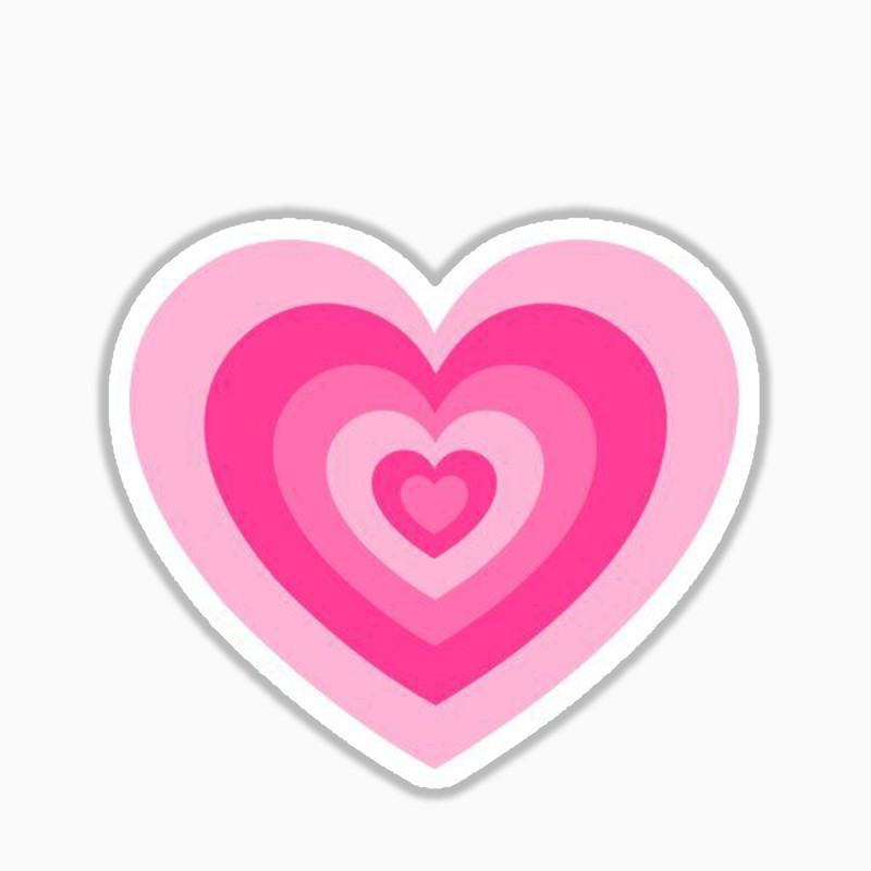 استیکر لپ تاپ و موبایل بووم طرح قلب صورتی کد MR37
