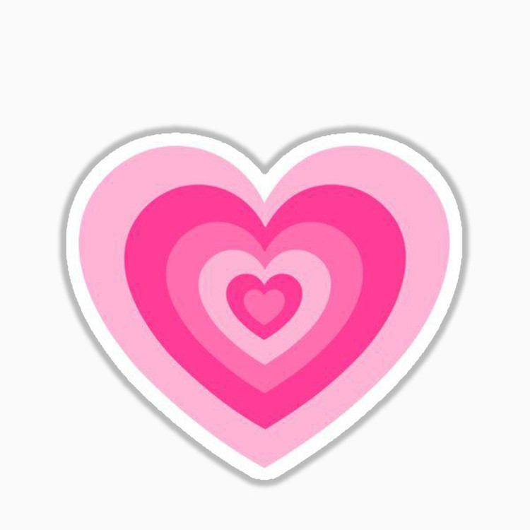 استیکر لپ تاپ و موبایل بووم طرح قلب صورتی کد MR37
