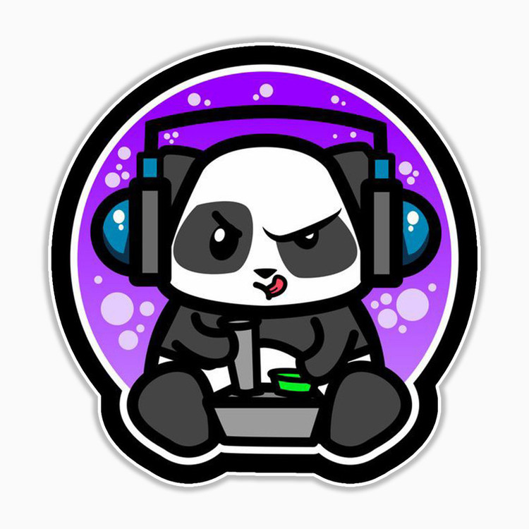 استیکر لپ تاپ و موبایل بووم طرح پاندا مدل Gamer کد MR07