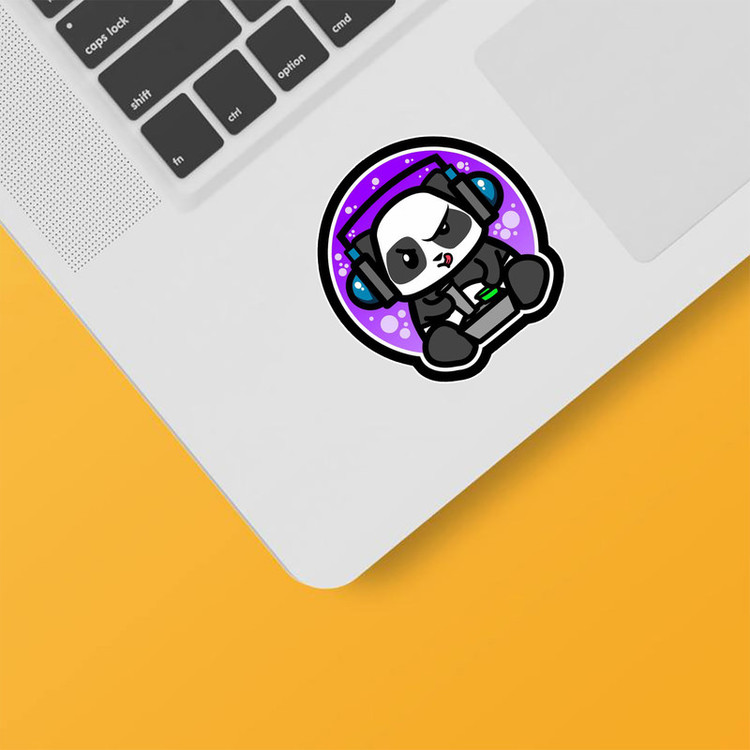 استیکر لپ تاپ و موبایل بووم طرح پاندا مدل Gamer کد MR07