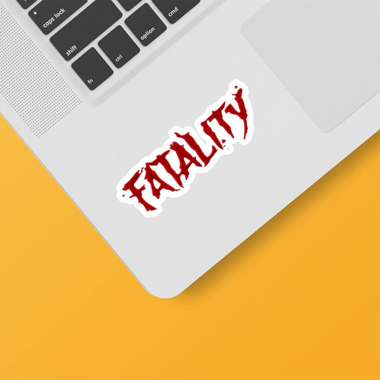 استیکر لپ تاپ و موبایل بووم طرح مورتال کومبت مدل Fatality کد MR9