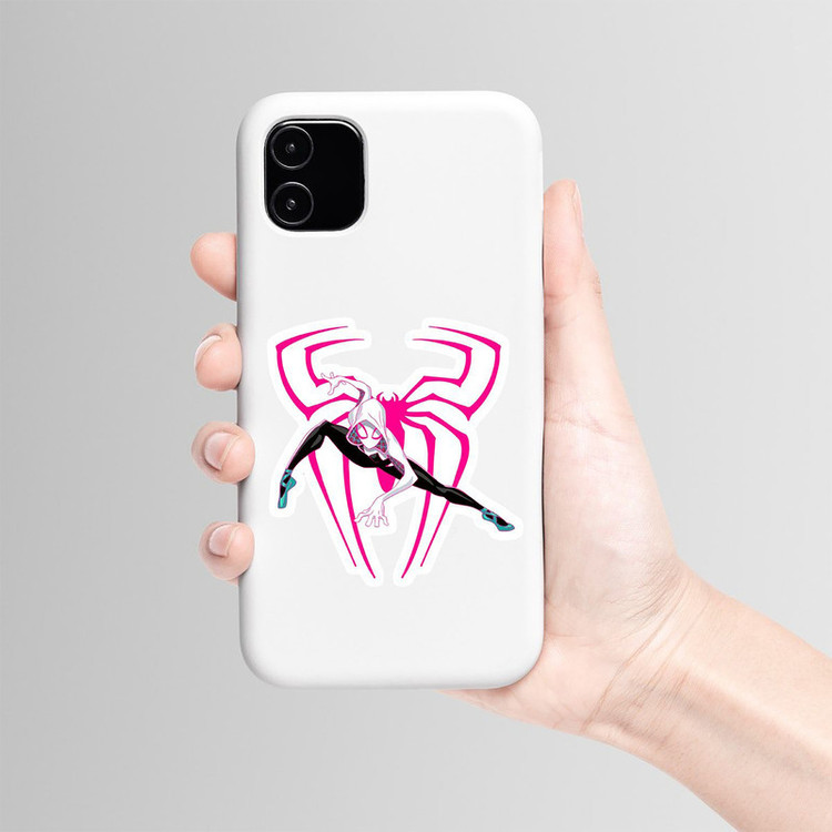 استیکر لپ تاپ و موبایل بووم طرح لوگو اسپایدرمن مدلGwen Stacy کد MR2