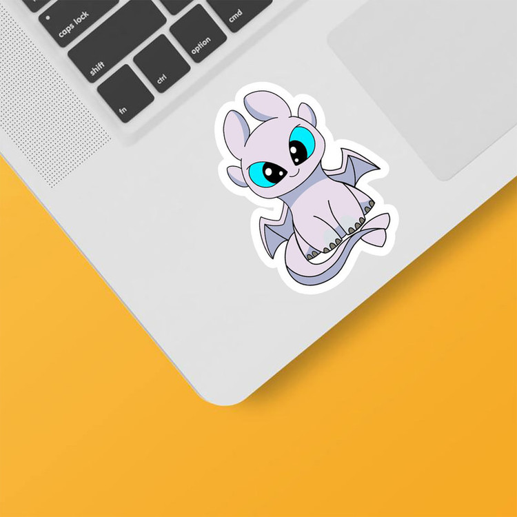 استیکر لپ تاپ و موبایل بووم طرح خانوم بی دندون کد MR10