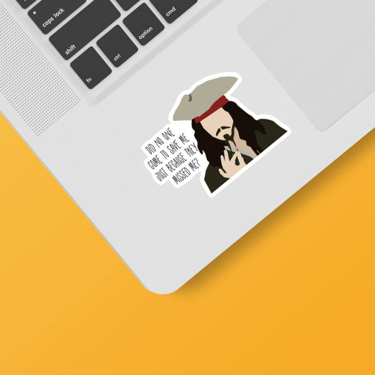استیکر لپ تاپ و موبایل بووم طرح کاپیتان جک اسپارو کد mr23