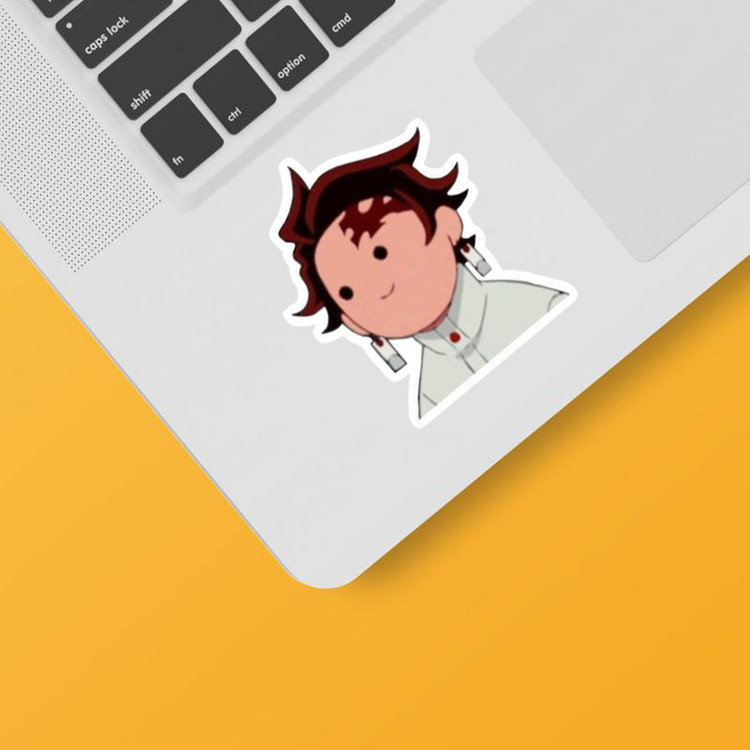 استیکر لپ تاپ و موبایل بووم طرح انیمه شیطان کش مدل تانجیرو کد mr7
