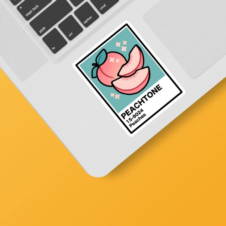 استیکر لپ تاپ و موبایل بووم طرح نقاشی پنتون کد mm15
