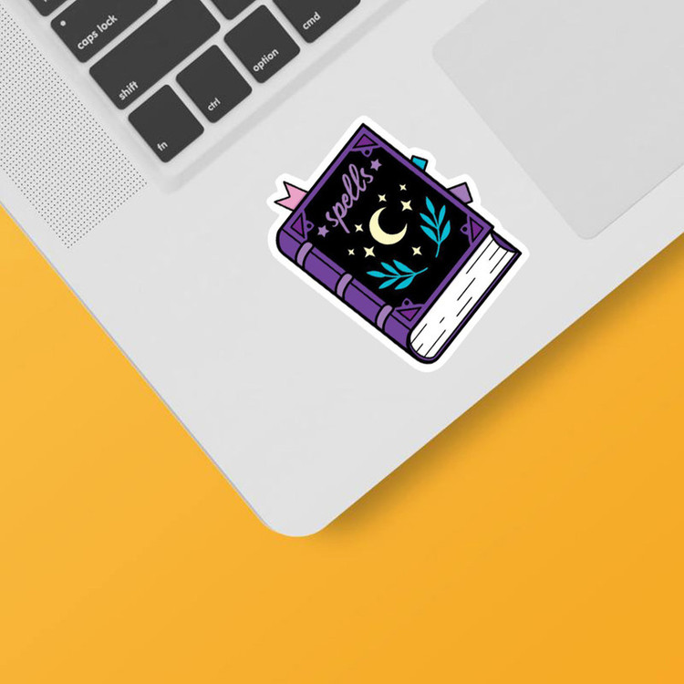 استیکر لپ تاپ و موبایل بووم طرح کتاب جادو کد mm50