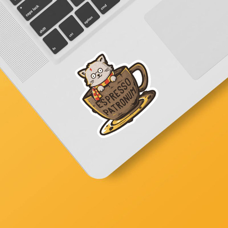استیکر لپ تاپ و موبایل بووم طرح گربه هری پاتر کد mm7