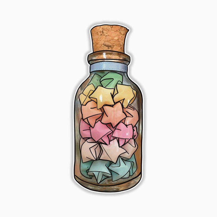 استیکر لپ تاپ و موبایل بووم طرح شیشه رنگی کد N41