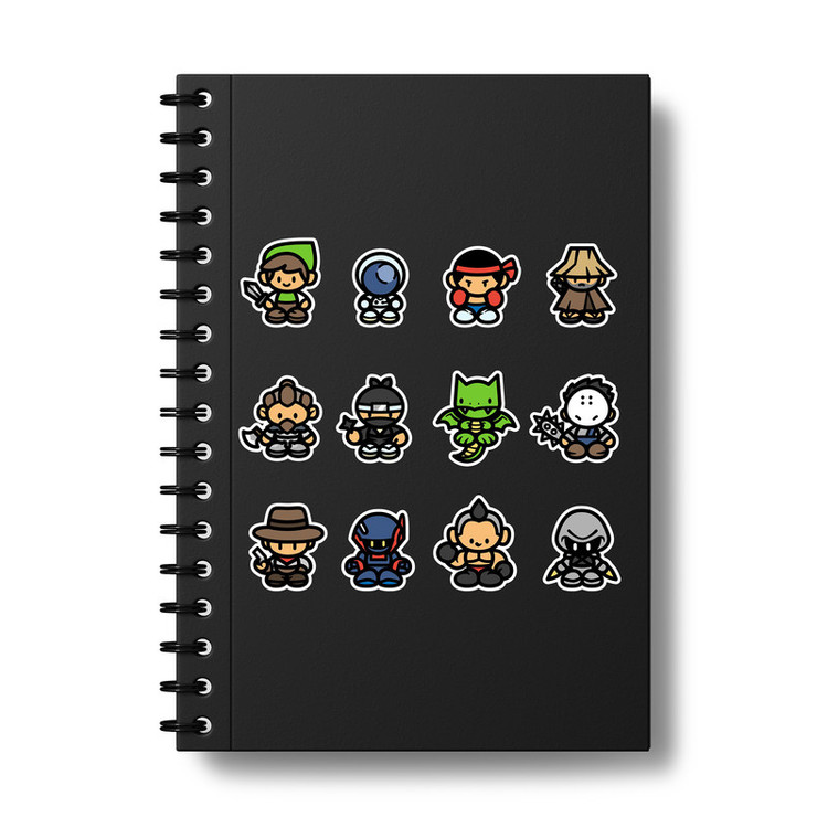 استیکر لپ تاپ و موبایل بووم طرح بازی کامپیوتری مدل Game Character کد MA21 مجموعه 12 عددی