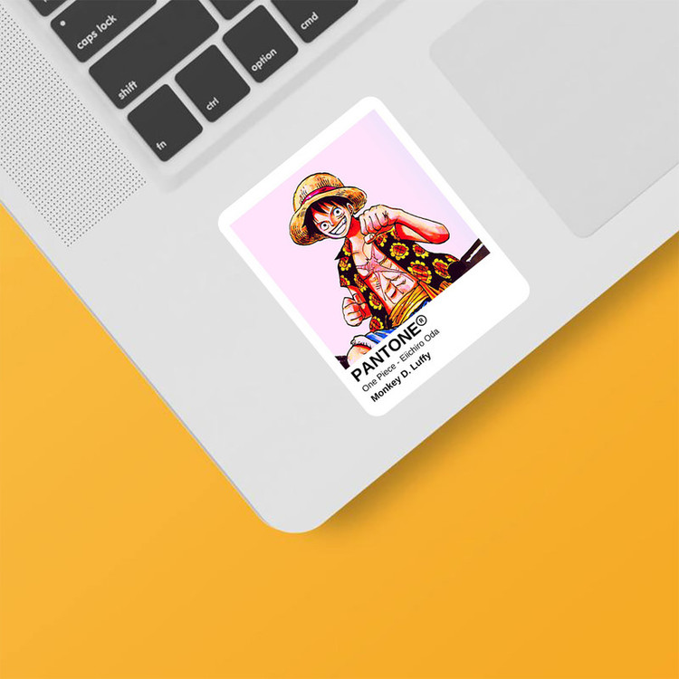 استیکر لپ تاپ و موبایل بووم طرح لوفی مدل Pantone کد MD75
