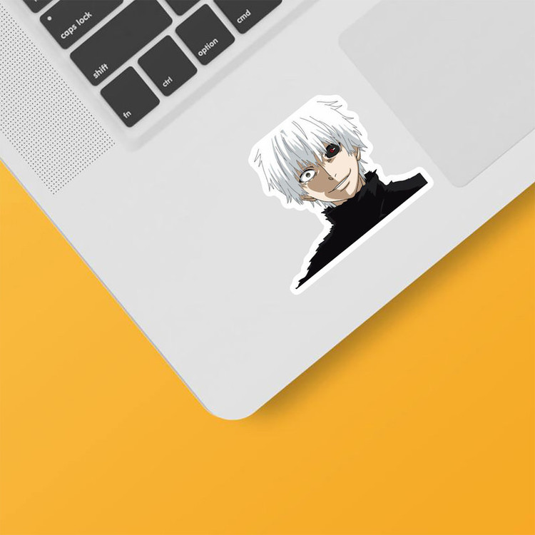استیکر لپ تاپ و موبایل بووم طرح انیمه Tokyo Ghoul مدل Kaneki کد MD84