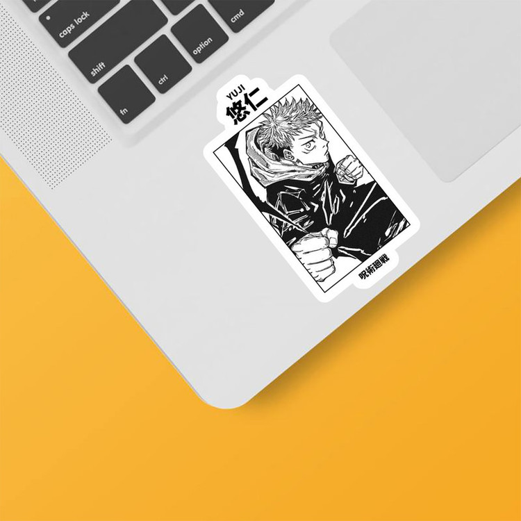 استیکر لپ تاپ و موبایل بووم طرح انیمه Jujutsu Kaisen مدل Itadori کد MD88