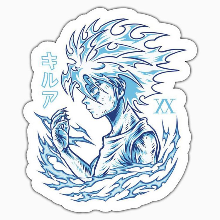 استیکر لپ تاپ و موبایل بووم طرح انیمه Hunter X Hunter مدل Kiloa کد MD42