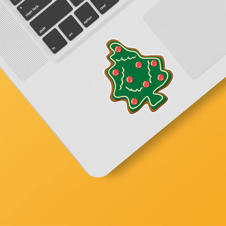 استیکر لپ تاپ و موبایل بووم طرح درخت کریسمس کد MA99