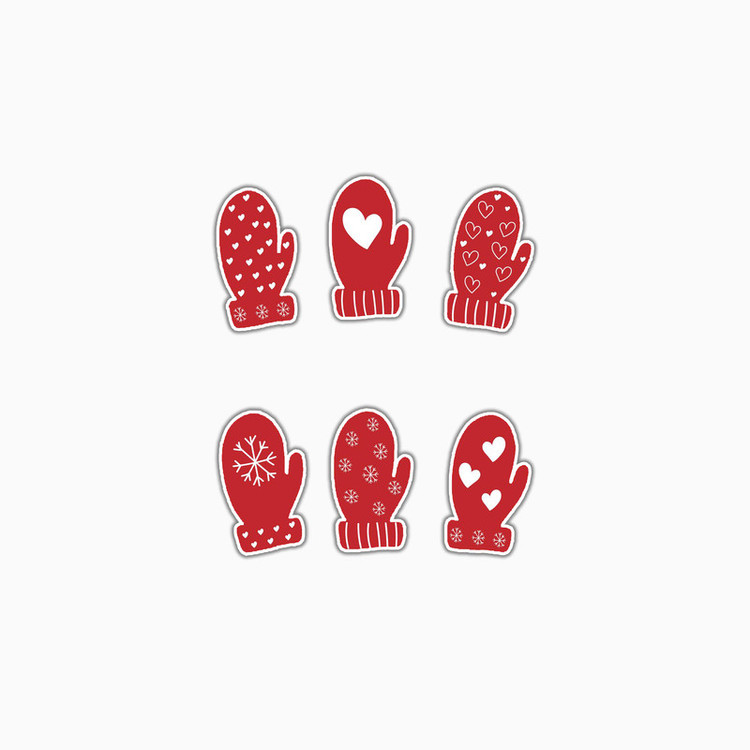 استیکر لپ تاپ و موبایل بووم طرح کریسمس کد MA57 مجموعه 6 عددی