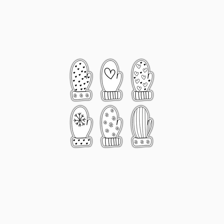 استیکر لپ تاپ و موبایل بووم طرح کریسمس کد MA56 مجموعه 6 عددی