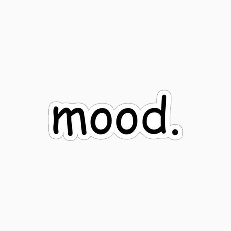 استیکر لپ تاپ و موبایل بووم طرح نوشته مدل Mood کد MD95