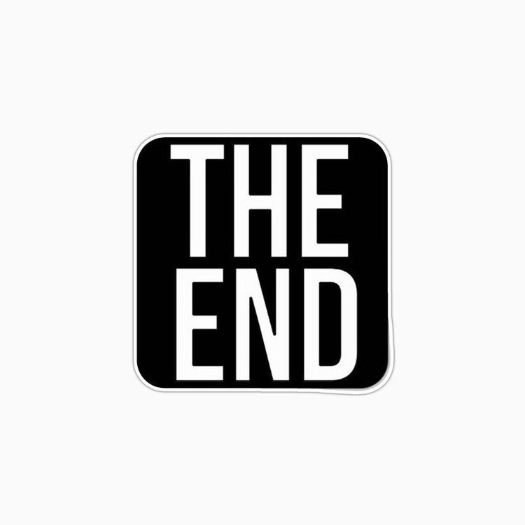 استیکر لپ تاپ و موبایل بووم طرح نوشته مدل END کد MD93
