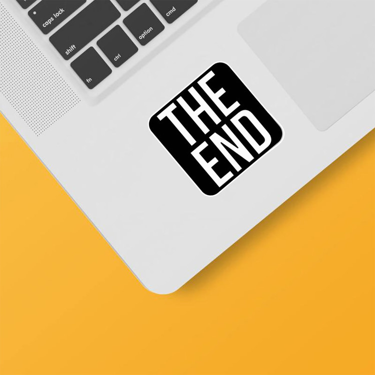 استیکر لپ تاپ و موبایل بووم طرح نوشته مدل END کد MD93