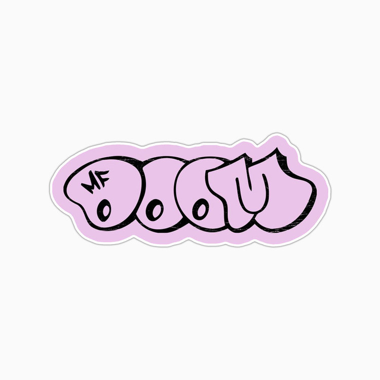 استیکر لپ تاپ و موبایل بووم طرح نوشته مدل Doom کد MD87