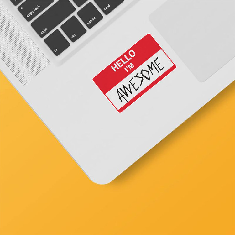 استیکر لپ تاپ و موبایل بووم طرح نوشته کد MD130