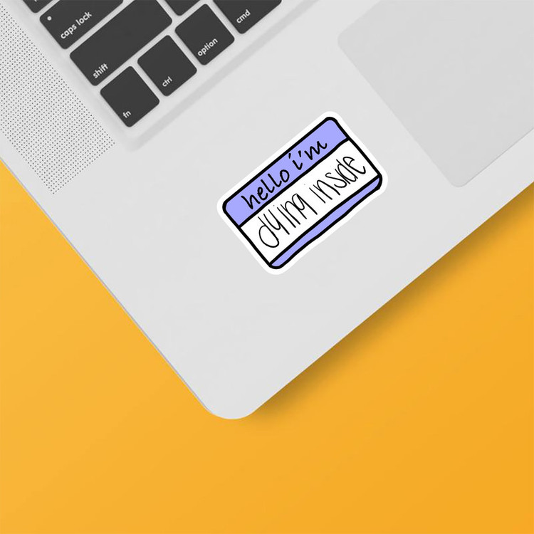 استیکر لپ تاپ و موبایل بووم طرح نوشته کد MD113