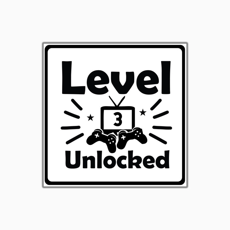 استیکر لپ تاپ و موبایل بووم طرح Gaming مدل Level3 کد KM35