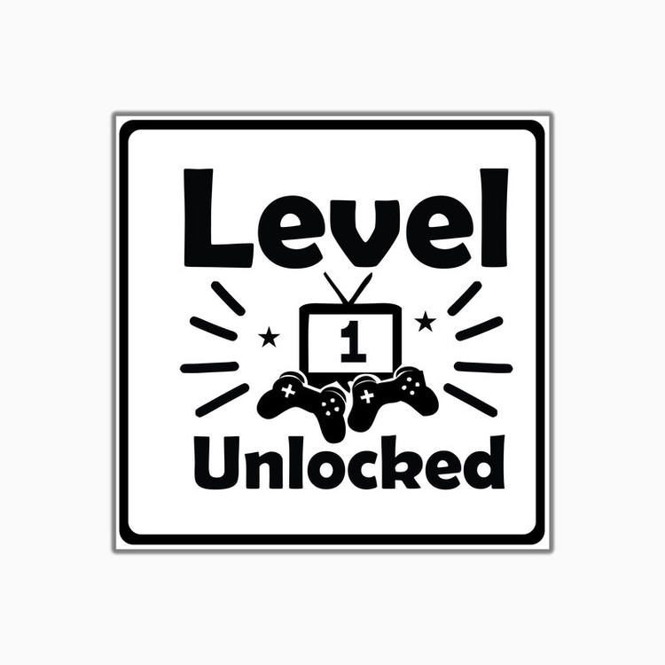 استیکر لپ تاپ و موبایل بووم طرح Gaming مدل Level1 کد KM47