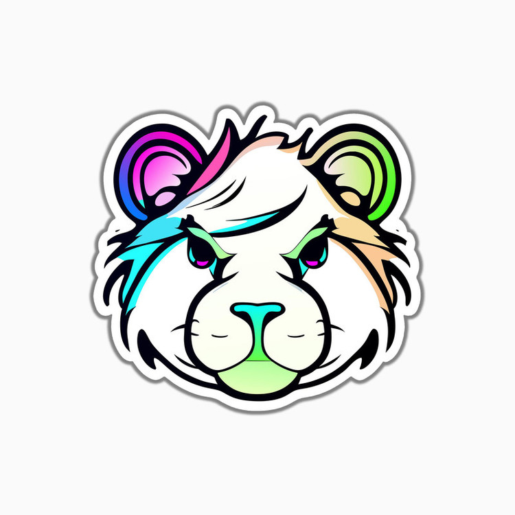 استیکر لپ تاپ و موبایل بووم طرح موش مدل Neon کد MA131