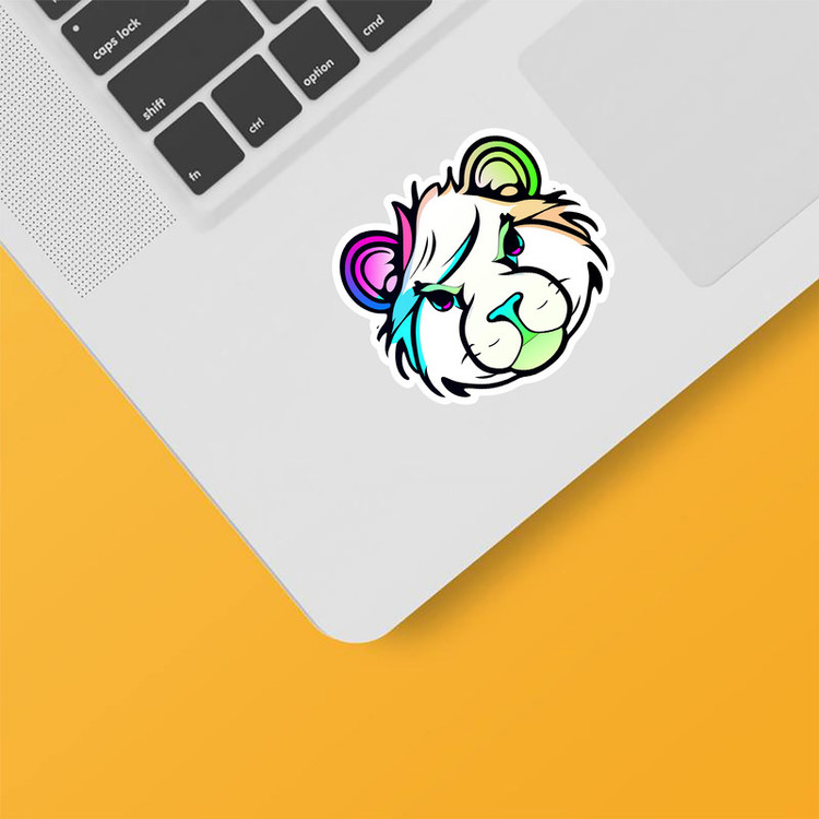 استیکر لپ تاپ و موبایل بووم طرح موش مدل Neon کد MA131